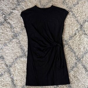 GAP Black Knot-Detail Mini Dress